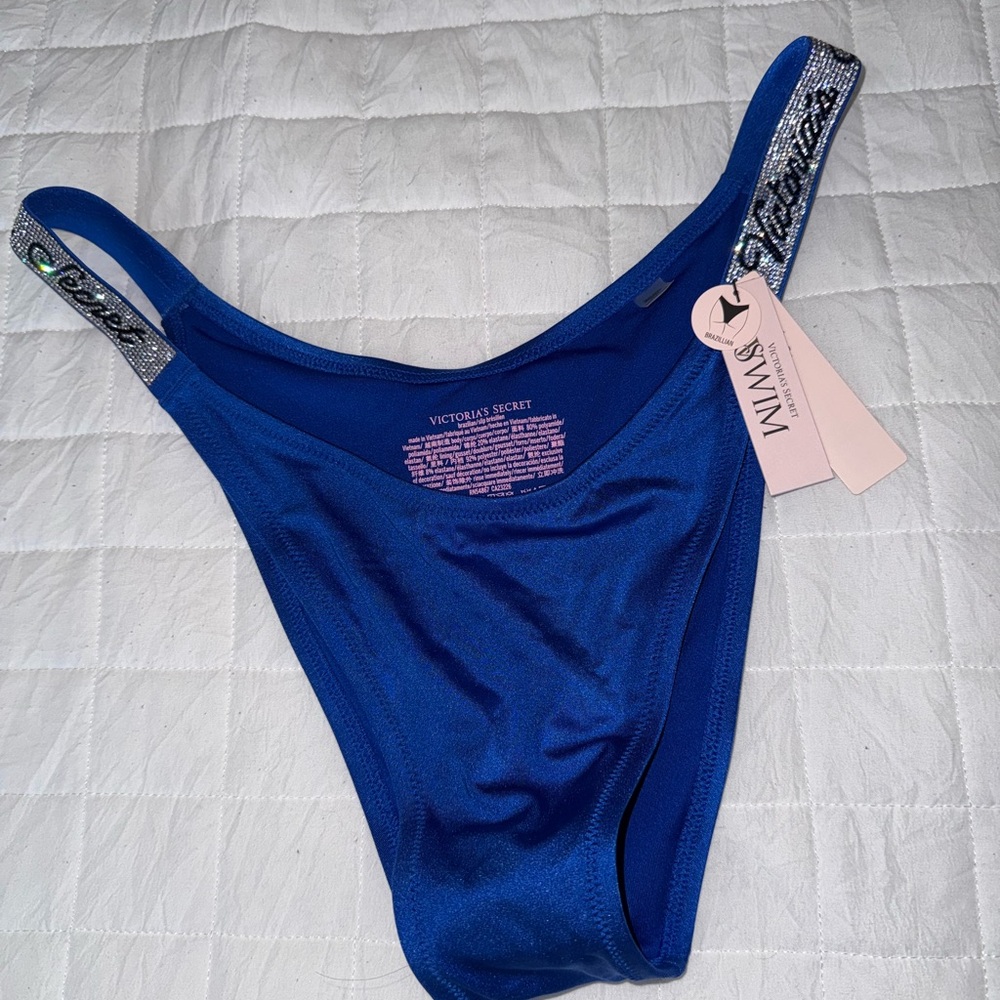 Victoria's Secret Blue shine strap Bikini bottom